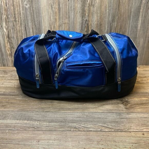 Vintage 90s Pepsi Co Next Generation Large Duffle Bag Carry On Gym Bag Blue - Picture 1 of 13